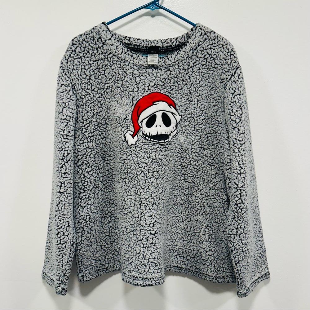 Disney Tim Burton's The Nightmare Before Christmas Black & White Plush Pullover